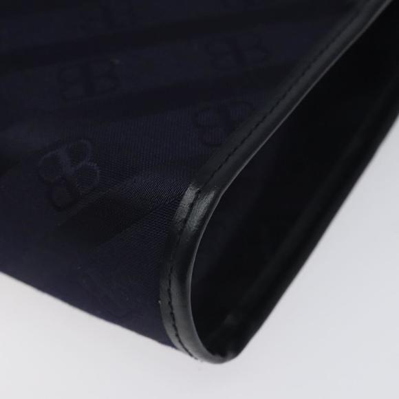 BALENCIAGA Clutch Bag Canvas Navy Auth bs23704